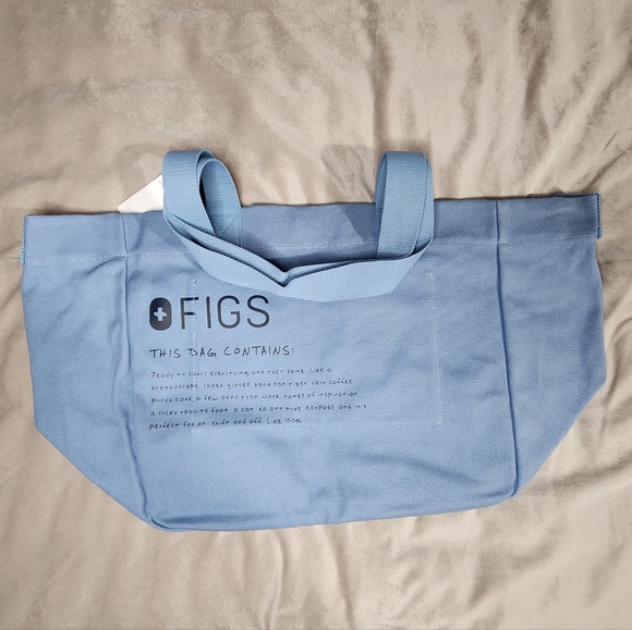 FIGS Dusty Blue Canvas Tote - Picture 6 of 10